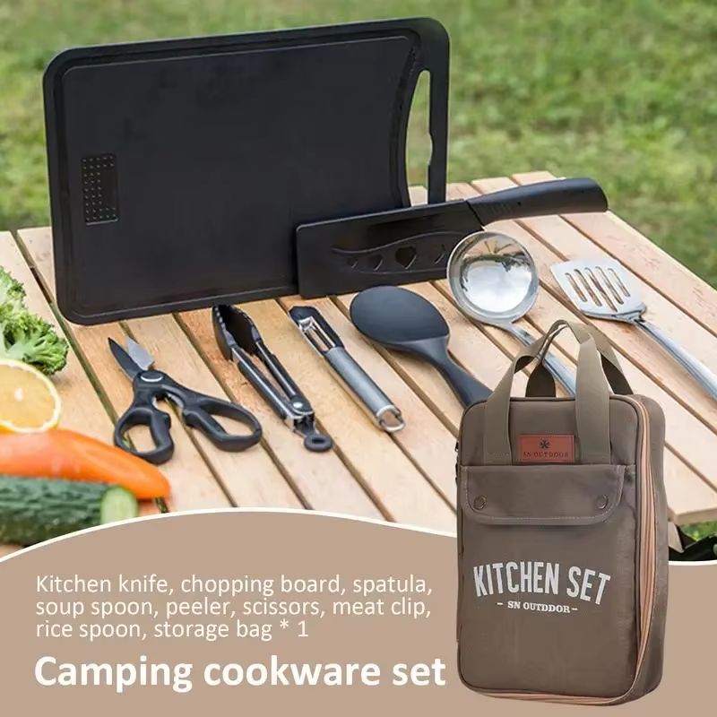 8pcs Camping Kitchen Cookware  - Camping Hiking Cooking review and price