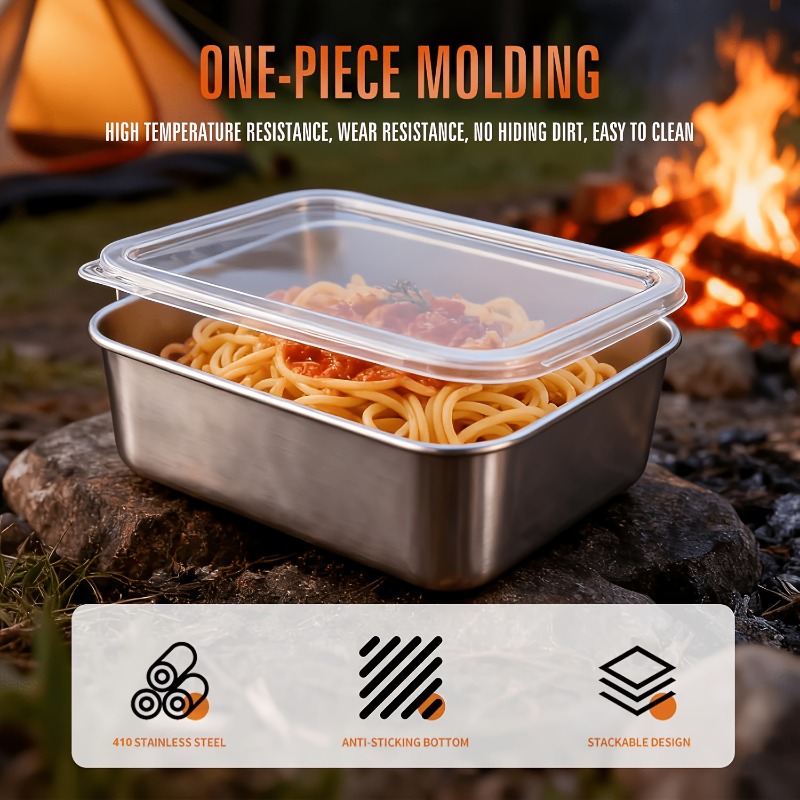 5pcs Stainless Steel Food Cont - Camping Cooking Organizer review and price